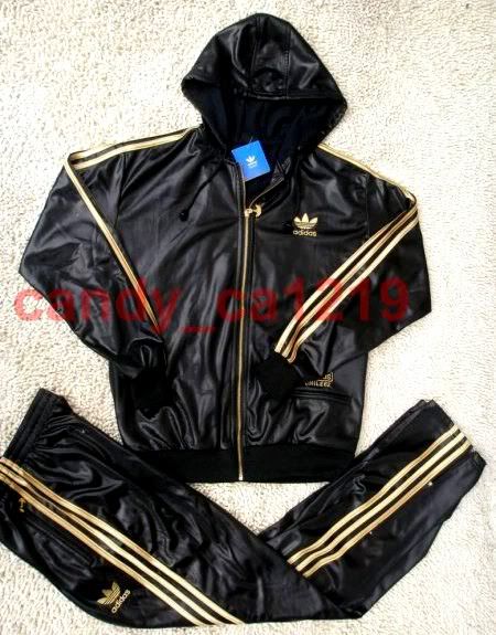 black and gold tracksuit womens