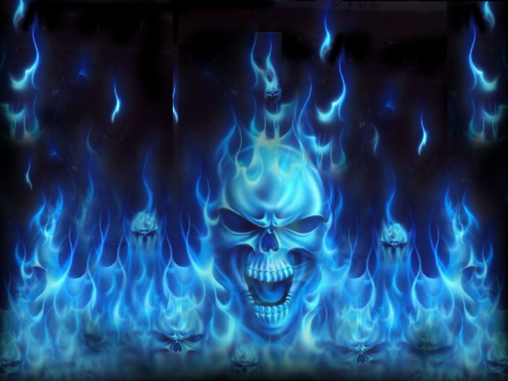 Flaming Skull Graphics, Pictures, &amp; Images for Myspace Layouts