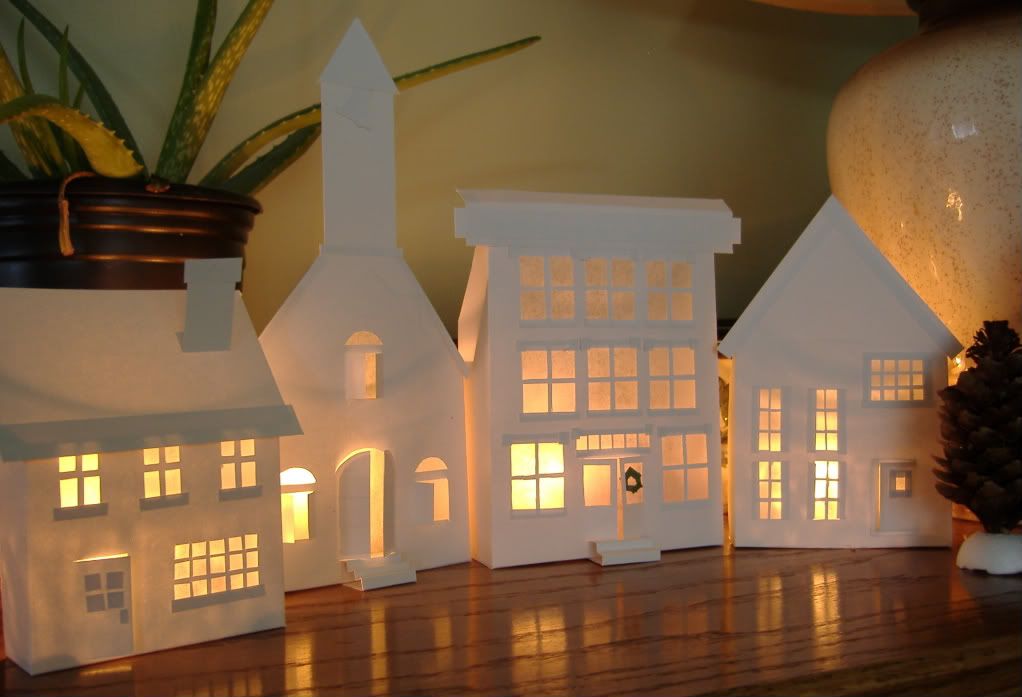 Make your own paper christmas village