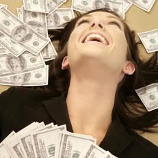 Girl with money Pictures, Images and Photos