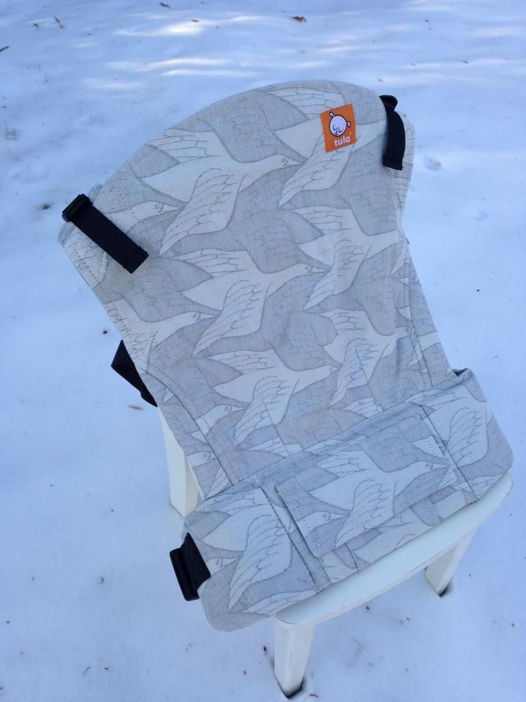 Tula Artipoppe Two Birds Silver wrap conversion