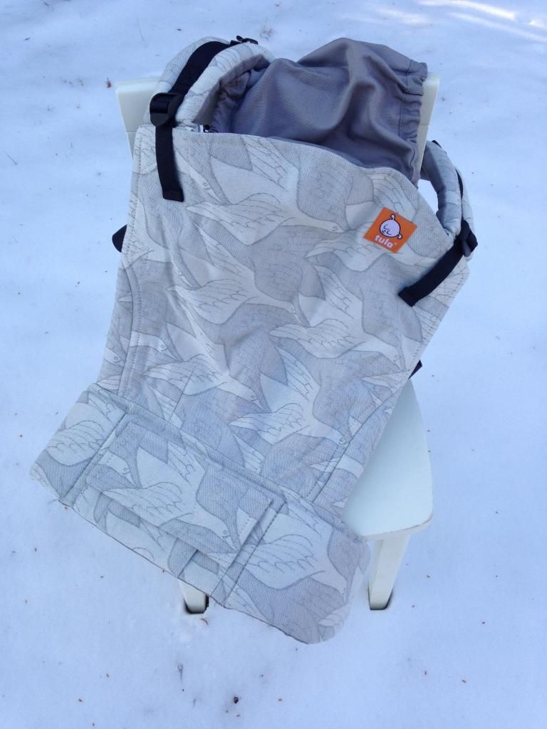 Tula Artipoppe Two Birds Silver wrap conversion