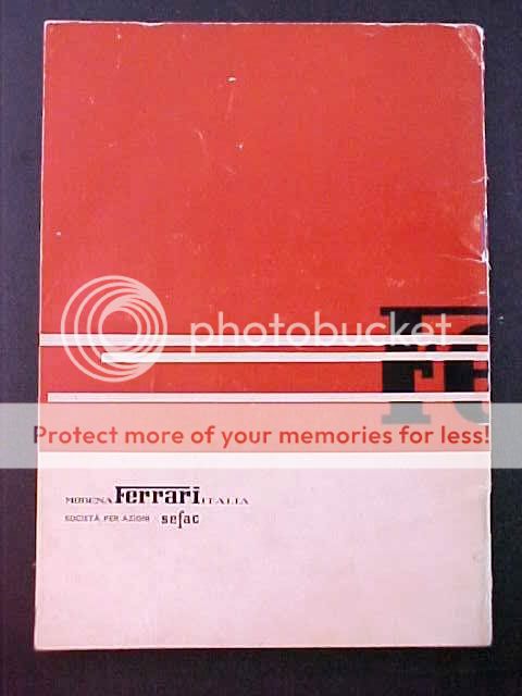 Ferrari 250 Owners Manual_Use and Maintenance 250 LM Berlinetta OEM 